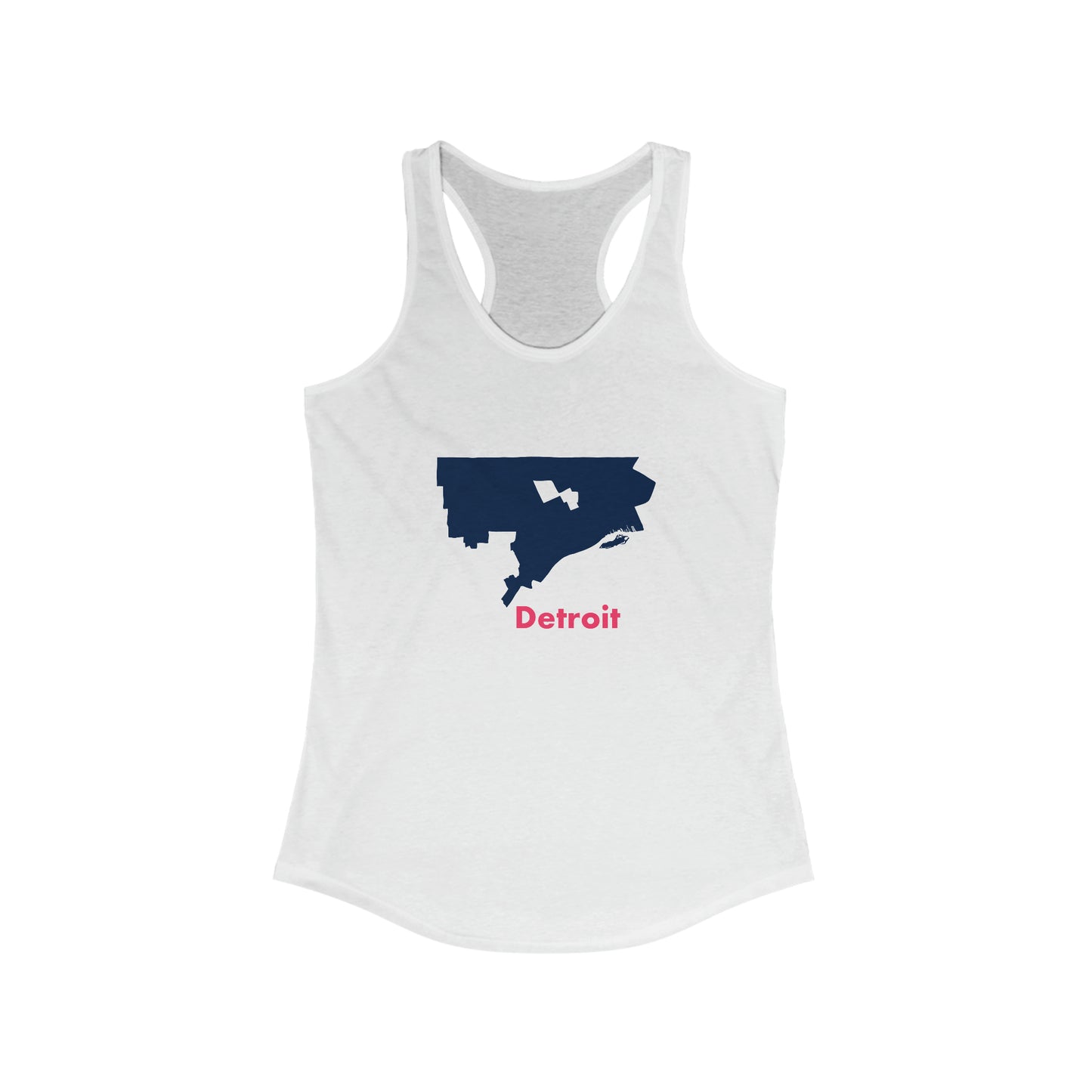 Detroit in Blue Women's Ideal Racerback Tank