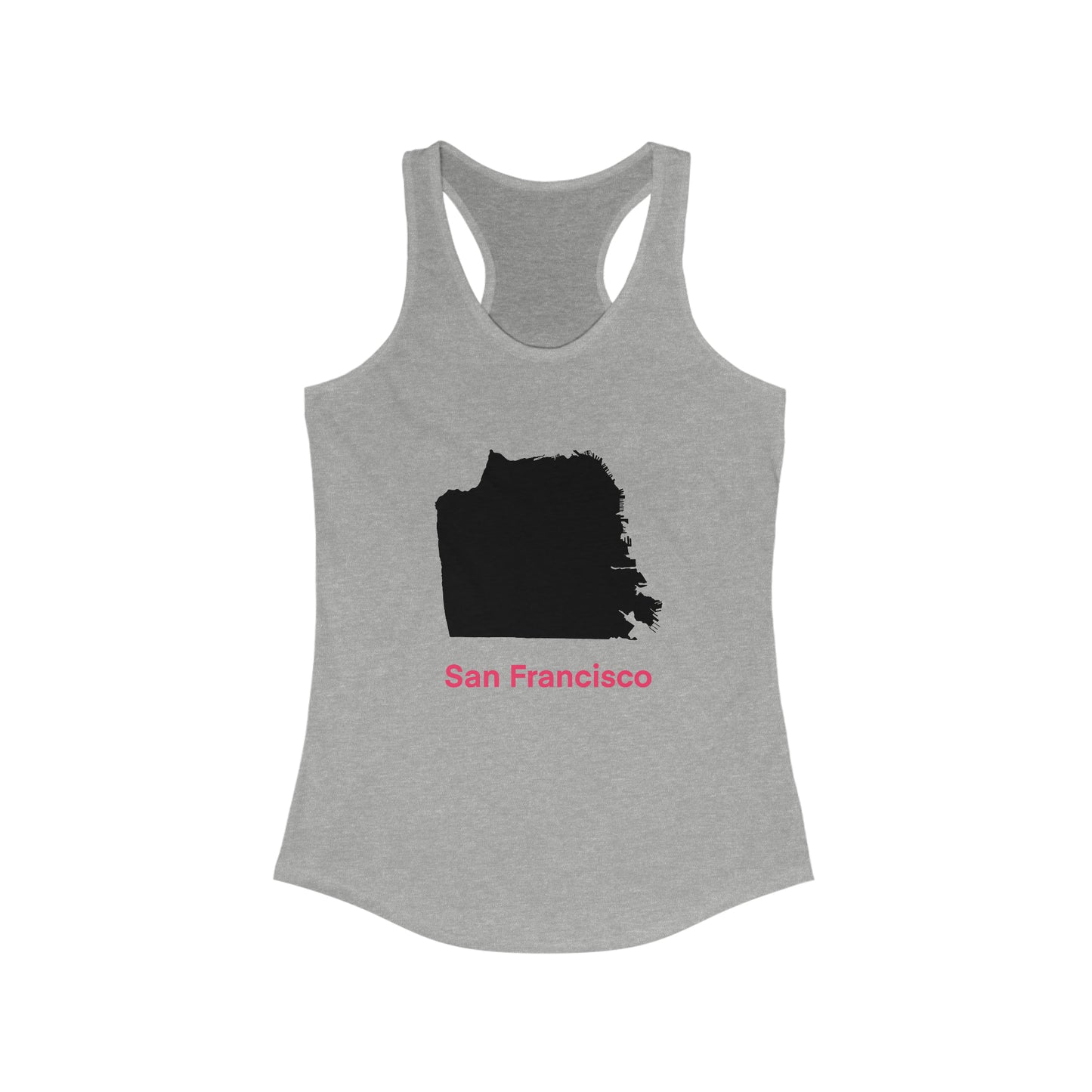 San Francisco in Black and Hot Pink Women's Ideal Racerback Tank
