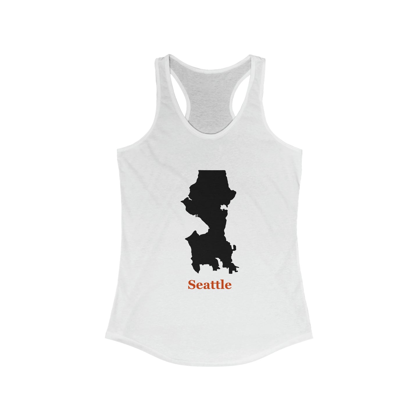Seattle in Black Women's Ideal Racerback Tank