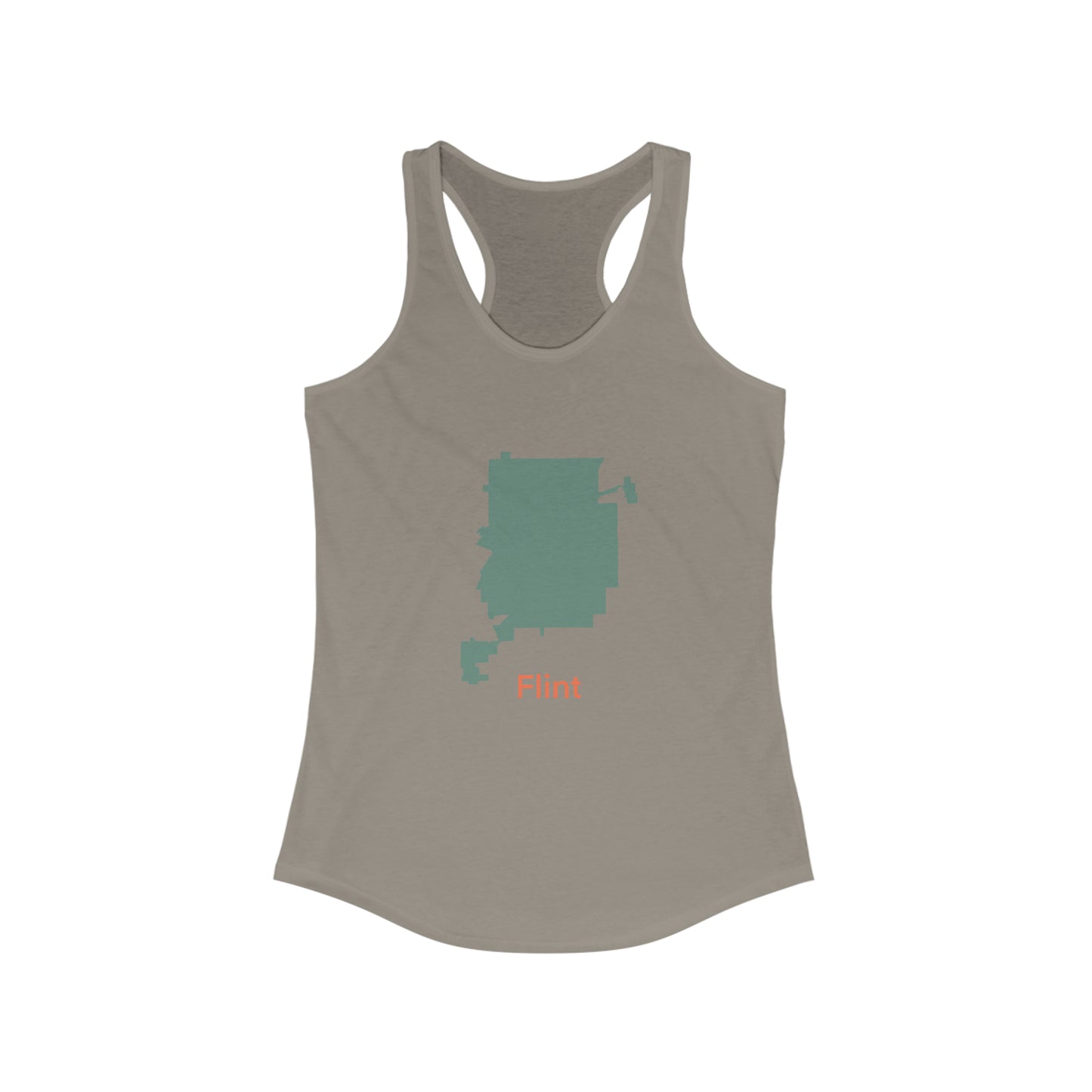 Flint in Mint Green Women's Ideal Racerback Tank