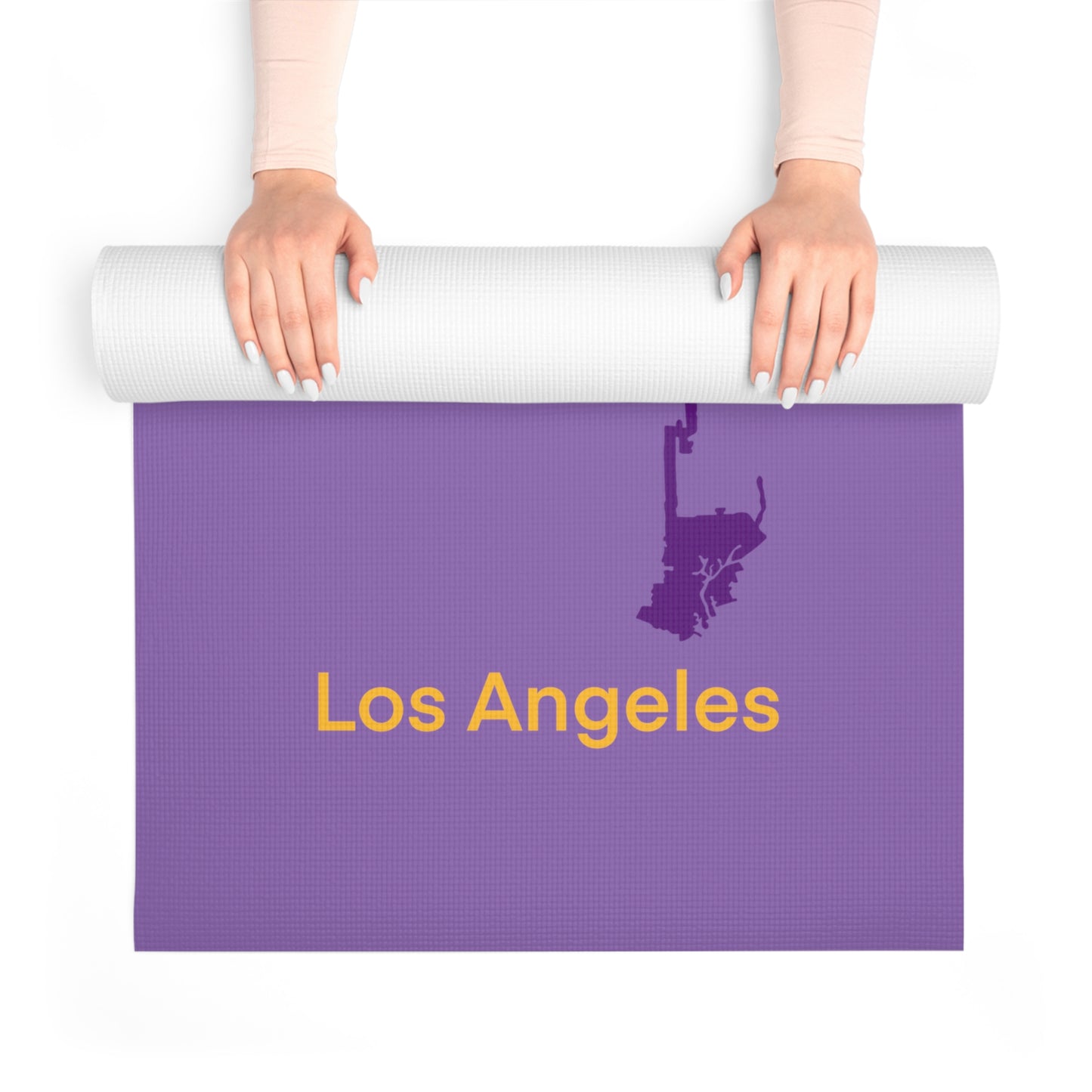 Purple Foam Yoga Mat - Los Angeles Purple Yellow