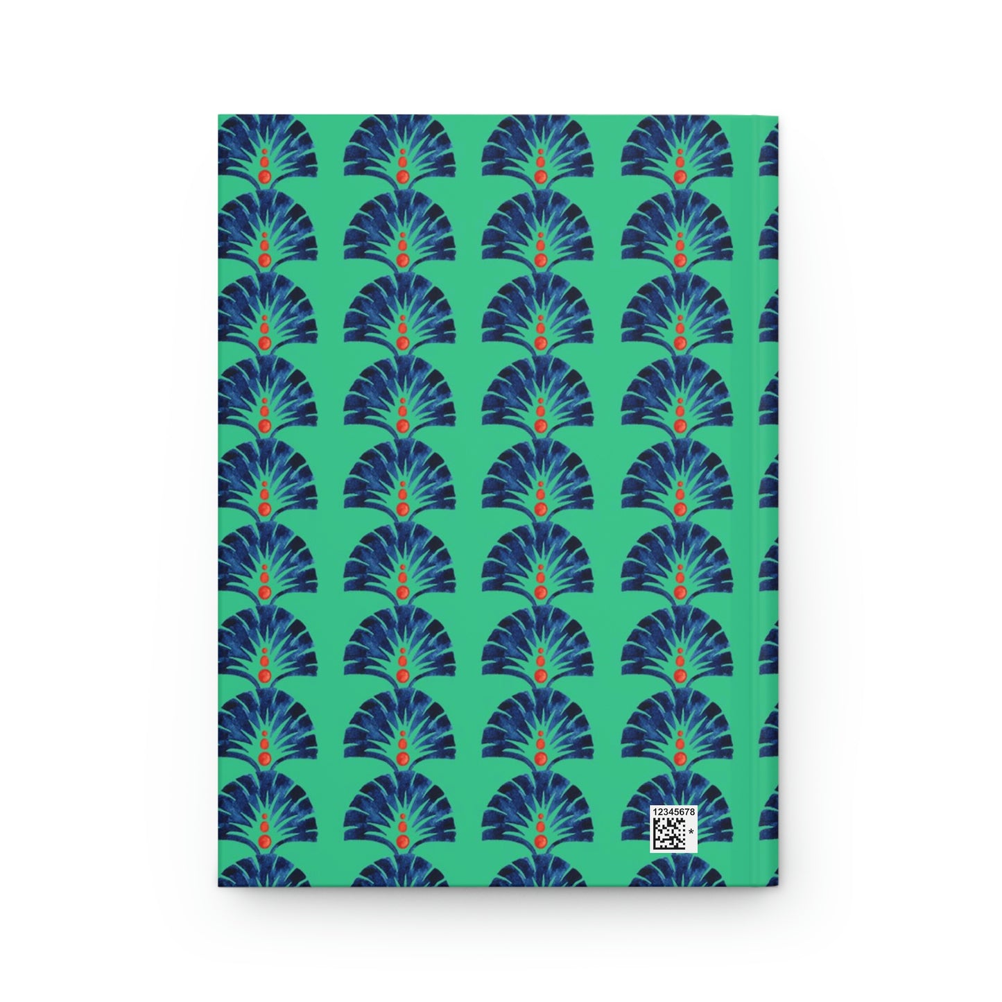 Yoga Journal - Blue Flower Feather Hardcover Journal Matte
