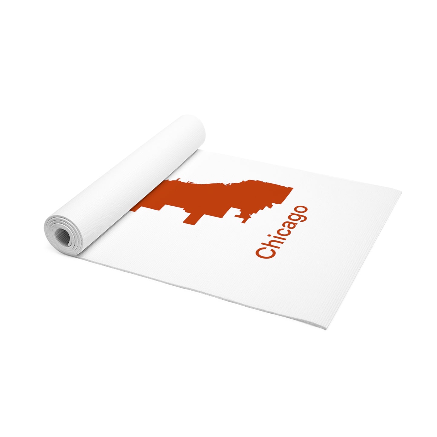 White Foam Yoga Mat - Chicago Burnt Orange