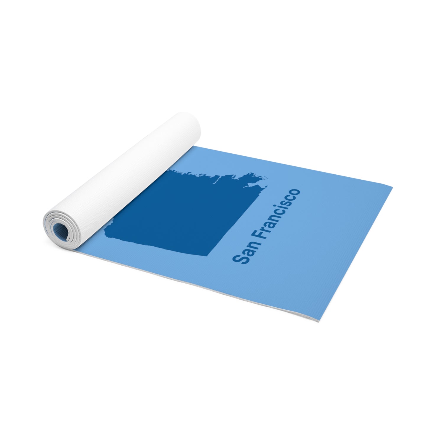 Light Blue Foam Yoga Mat - San Francisco Blue