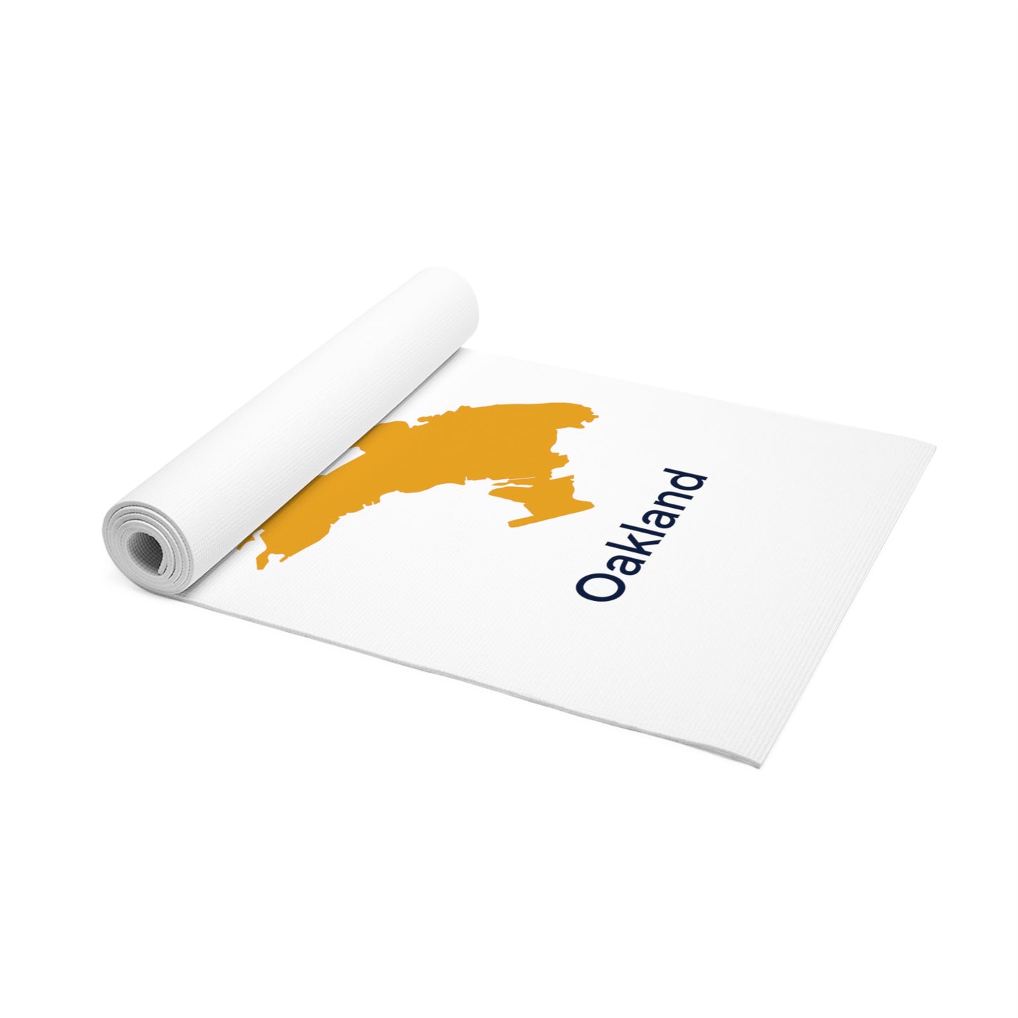 Foam Yoga Mat White - Oakland Orange Blue