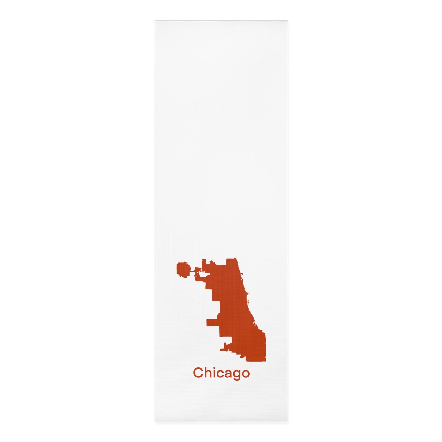 White Foam Yoga Mat - Chicago Burnt Orange