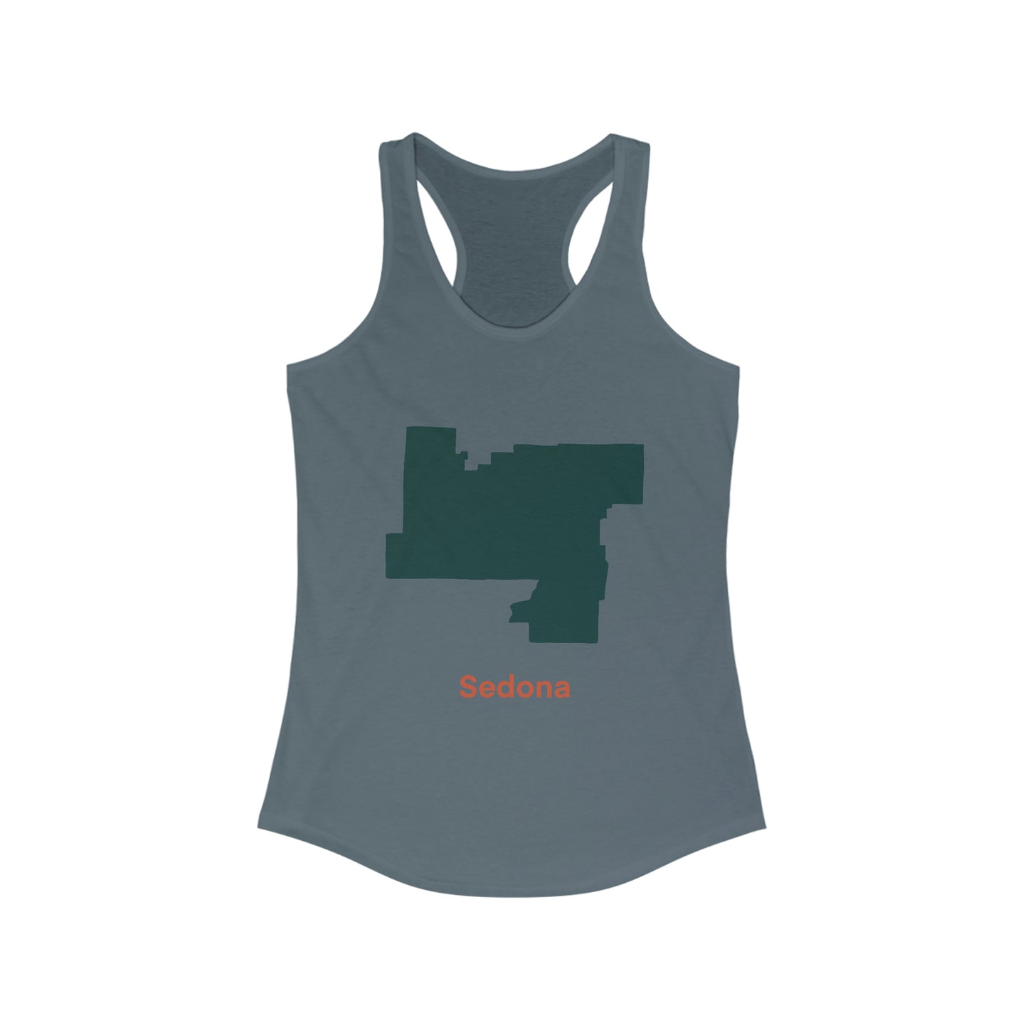 Sedona Green Rust Orange Women's Ideal Racerback Tank