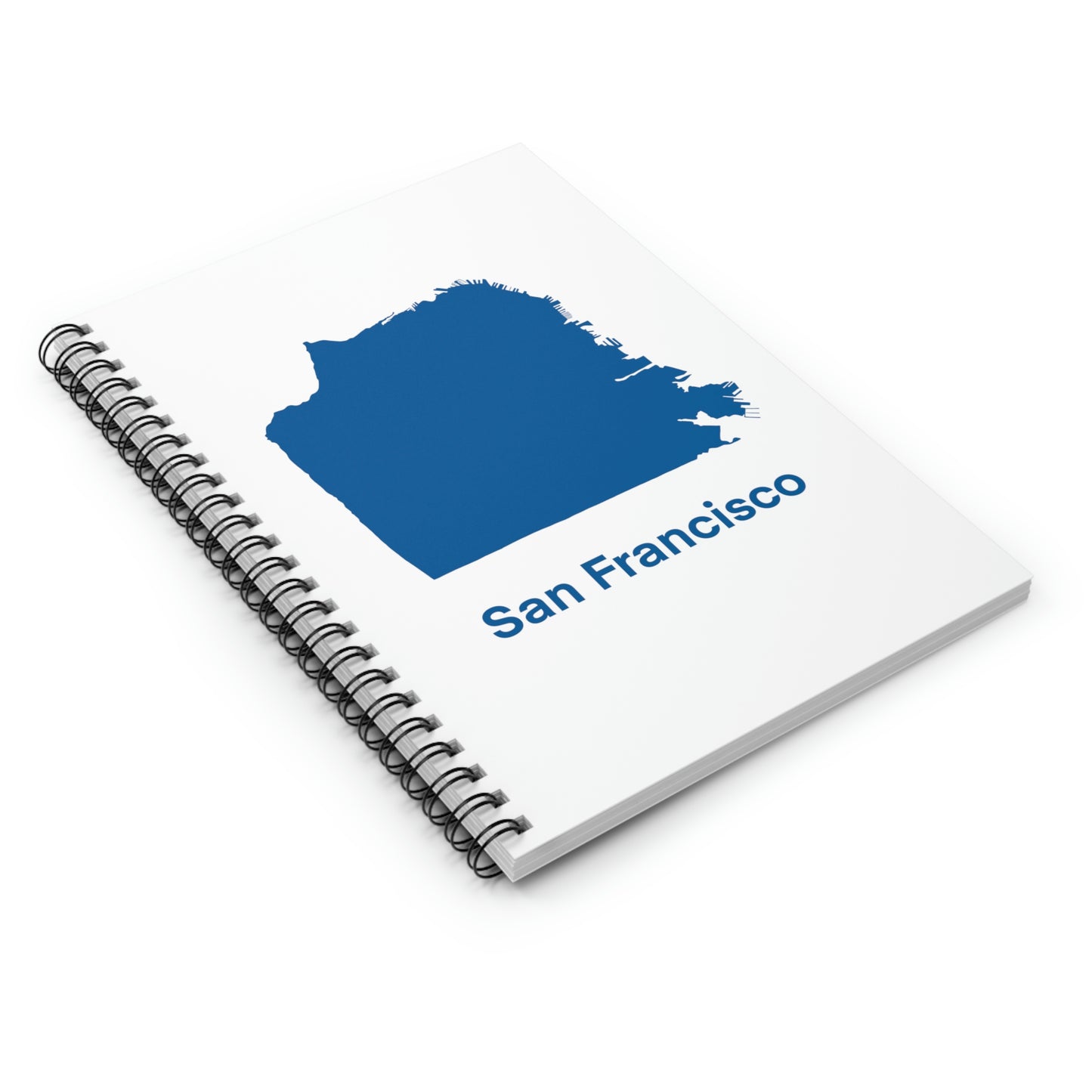 San Francisco Blue Spiral Notebook - Ruled Line