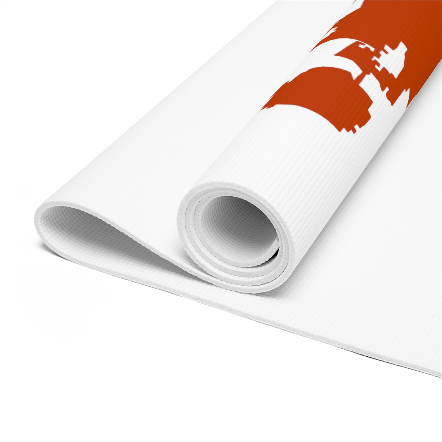 White Foam Yoga Mat - Chicago Burnt Orange