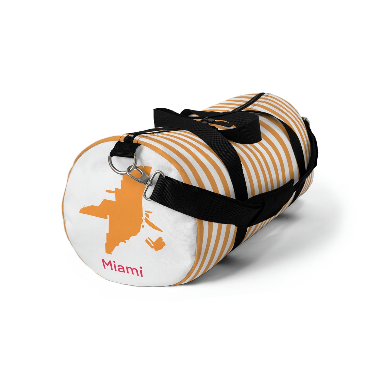 Miami Orange Hot Pink Duffel Bag