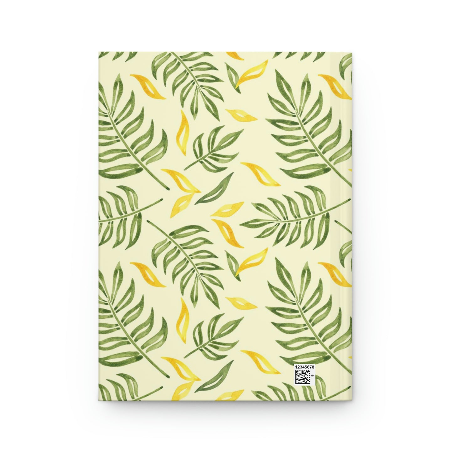 Yoga Journal - Yellow and Green Leaves Hardcover Journal Matte