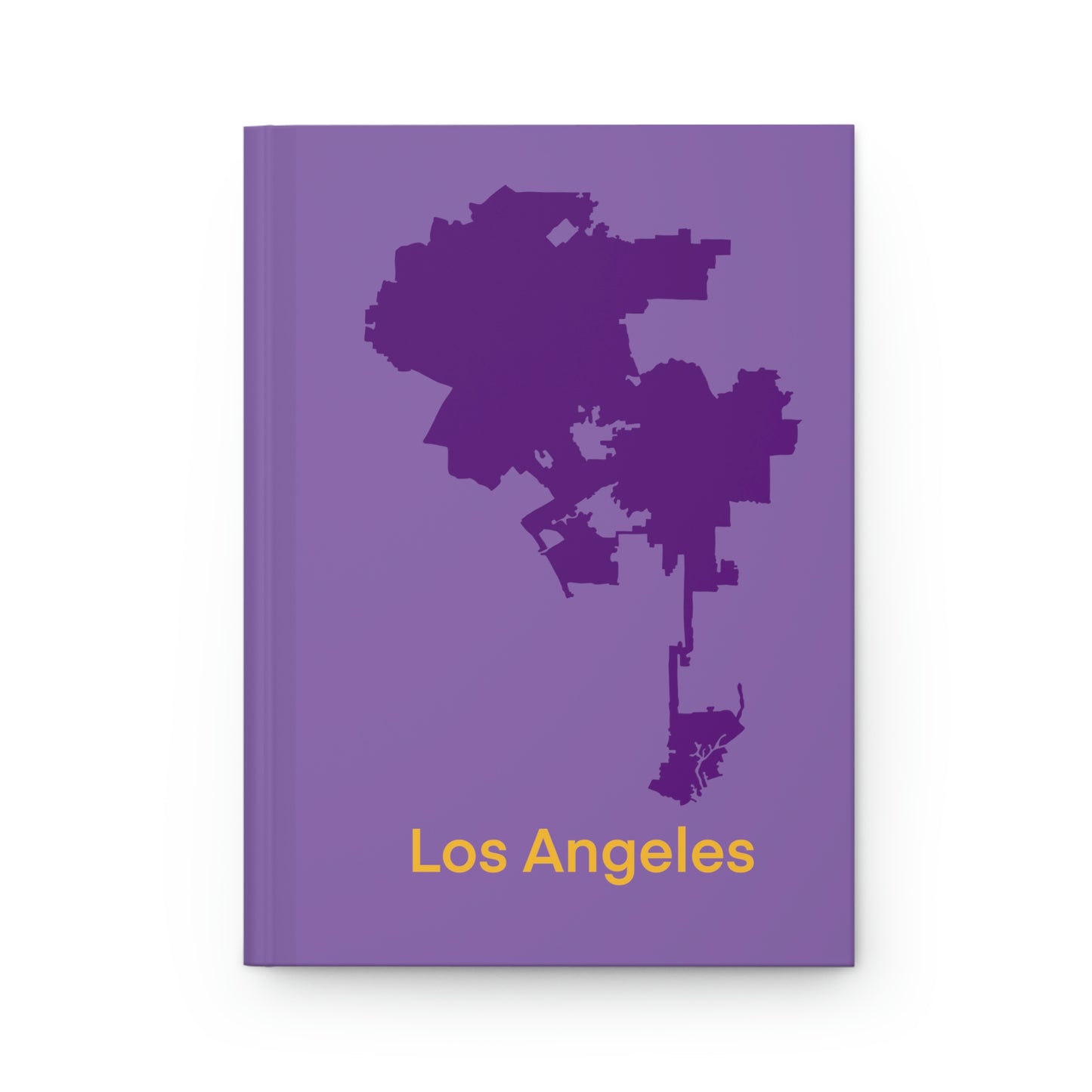 Los Angeles Purple and Yellow Hardcover Journal Matte
