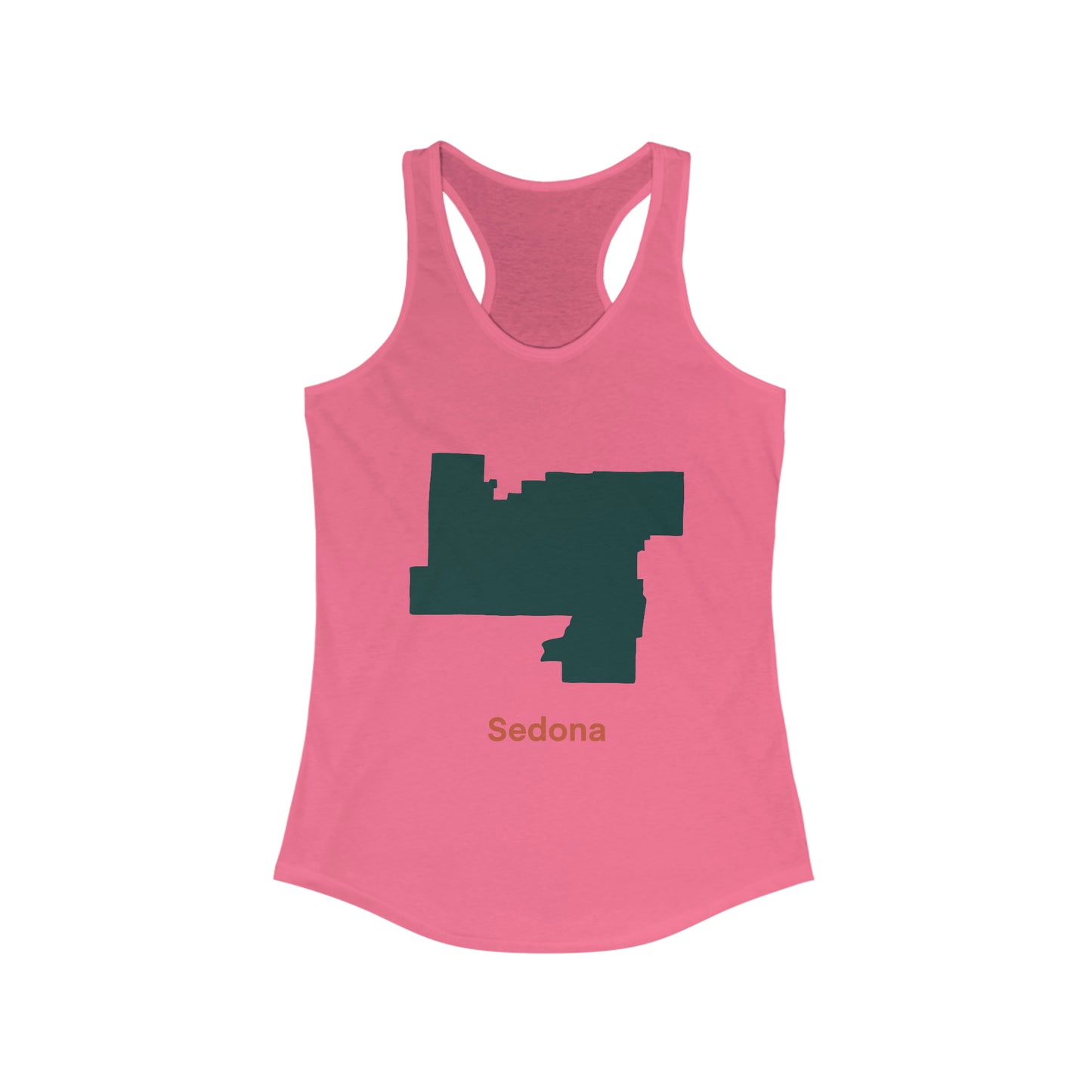 Sedona Green Rust Orange Women's Ideal Racerback Tank
