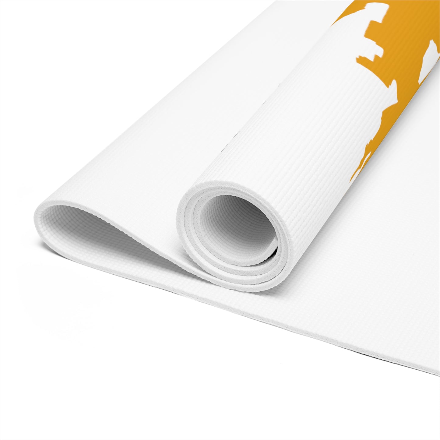 Foam Yoga Mat White - Oakland Orange Blue