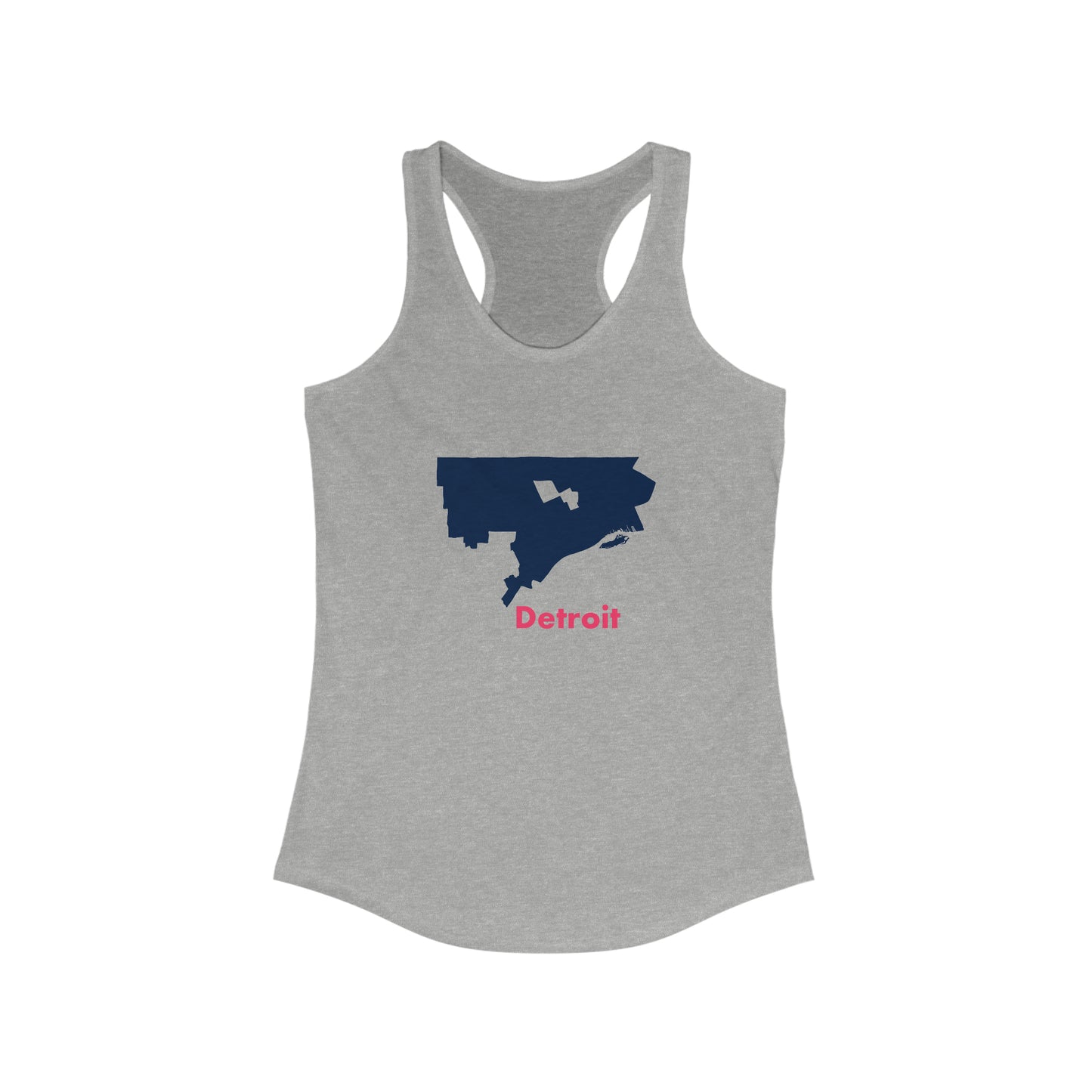 Detroit in Blue Women's Ideal Racerback Tank