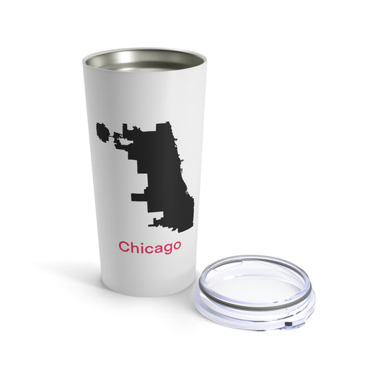 Chicago in Black with Hot Pink Tumbler 20oz