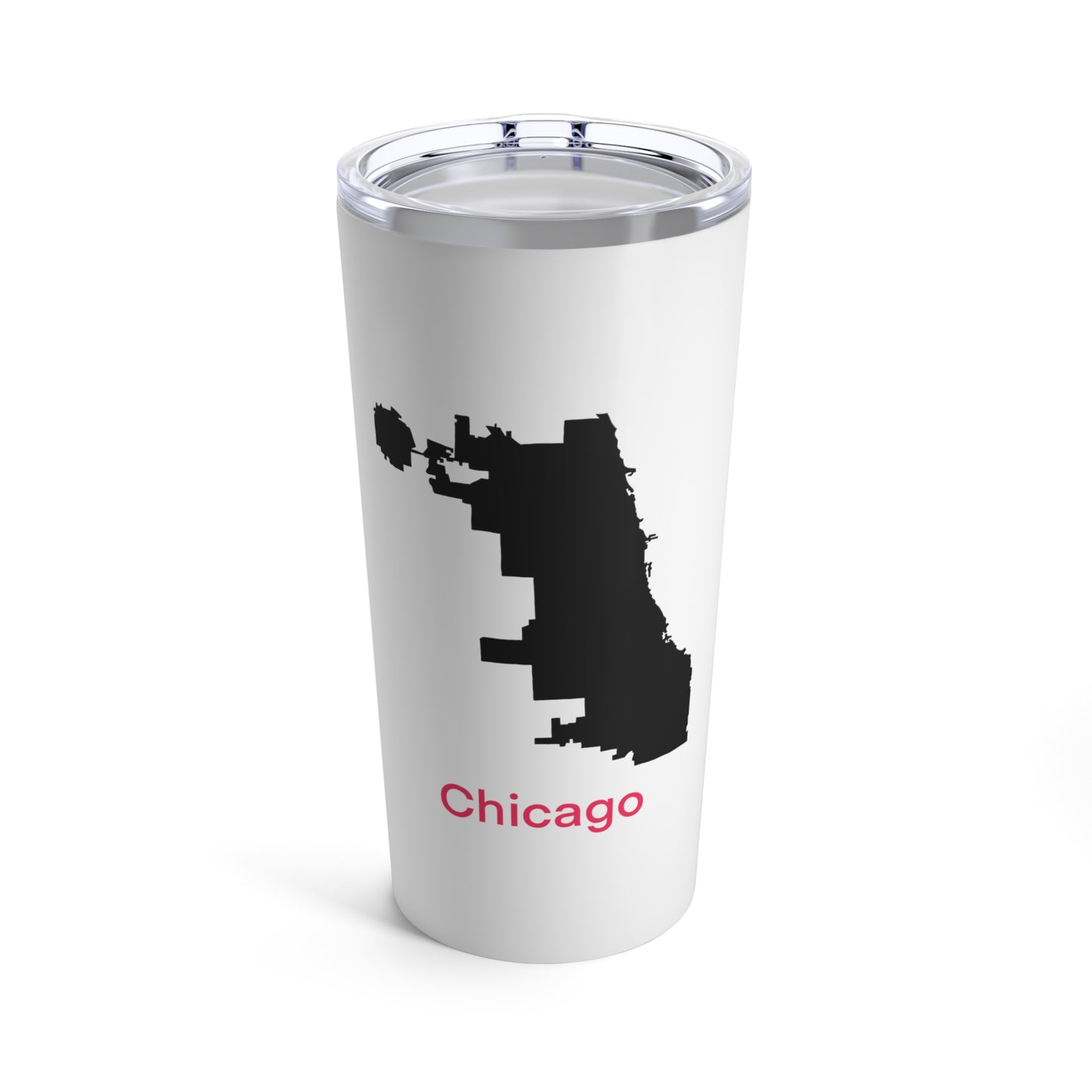 Chicago in Black with Hot Pink Tumbler 20oz