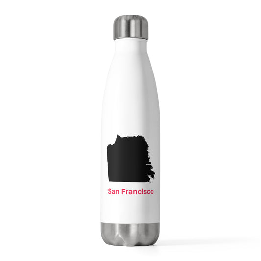 San Francisco in Black and Hot Pink 20oz Insulated Bottle