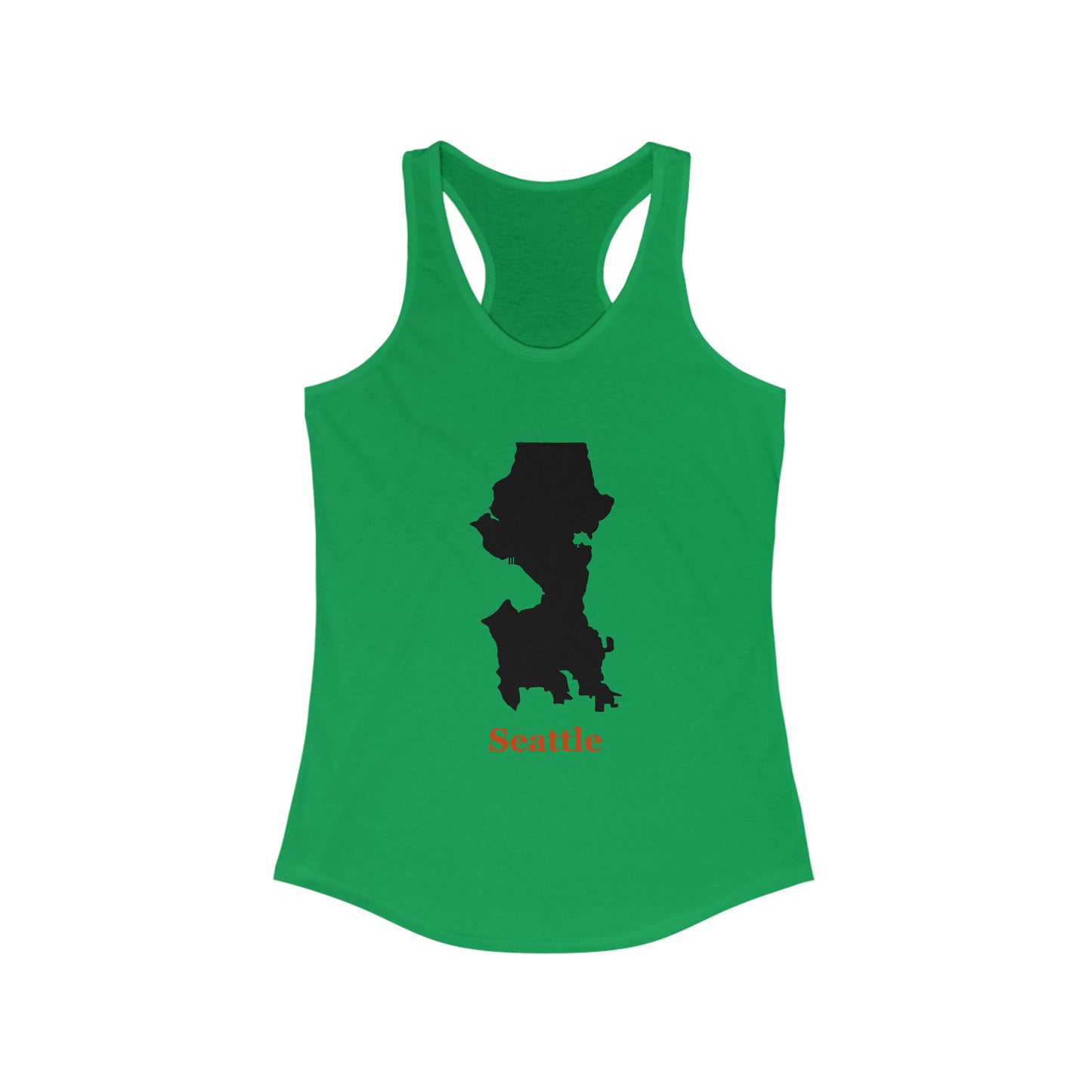 Seattle in Black Women's Ideal Racerback Tank