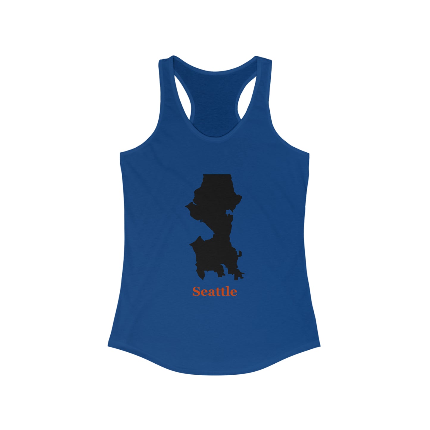 Seattle in Black Women's Ideal Racerback Tank