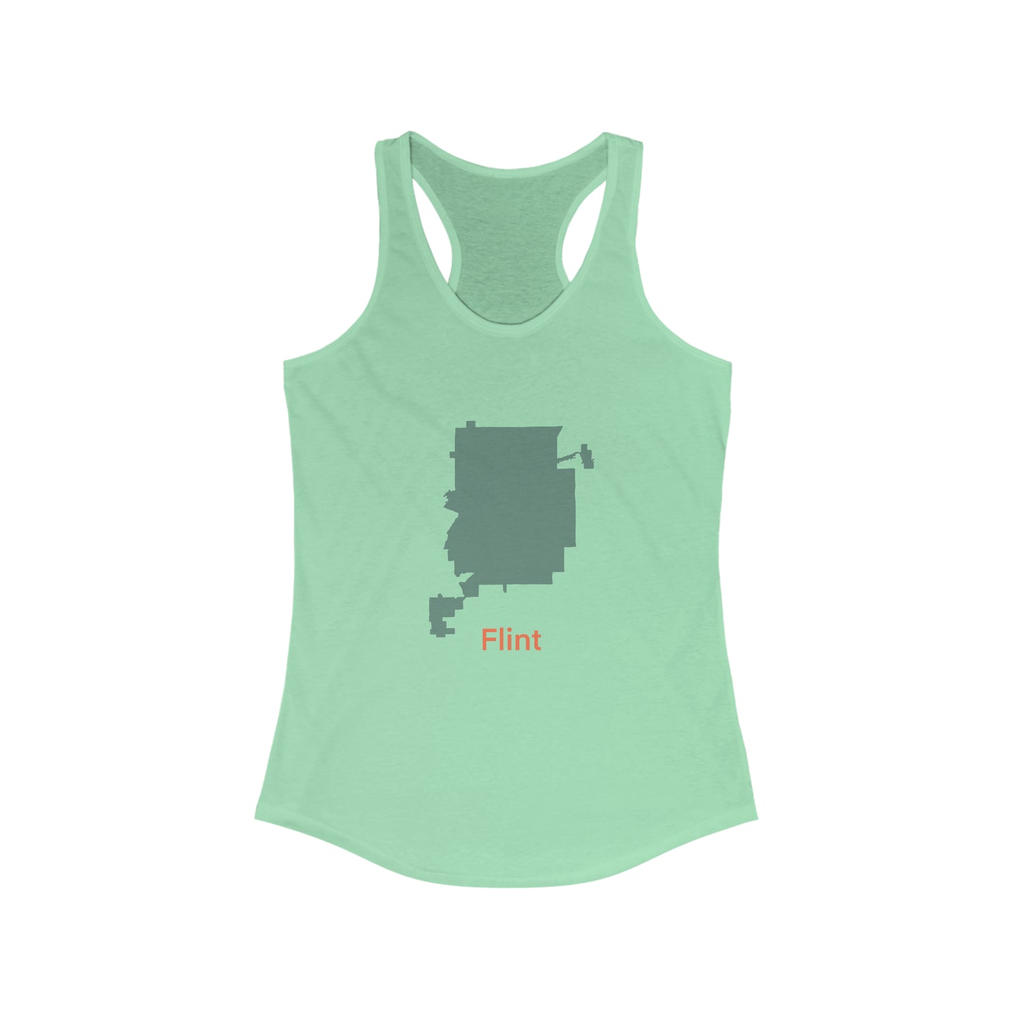 Flint in Mint Green Women's Ideal Racerback Tank