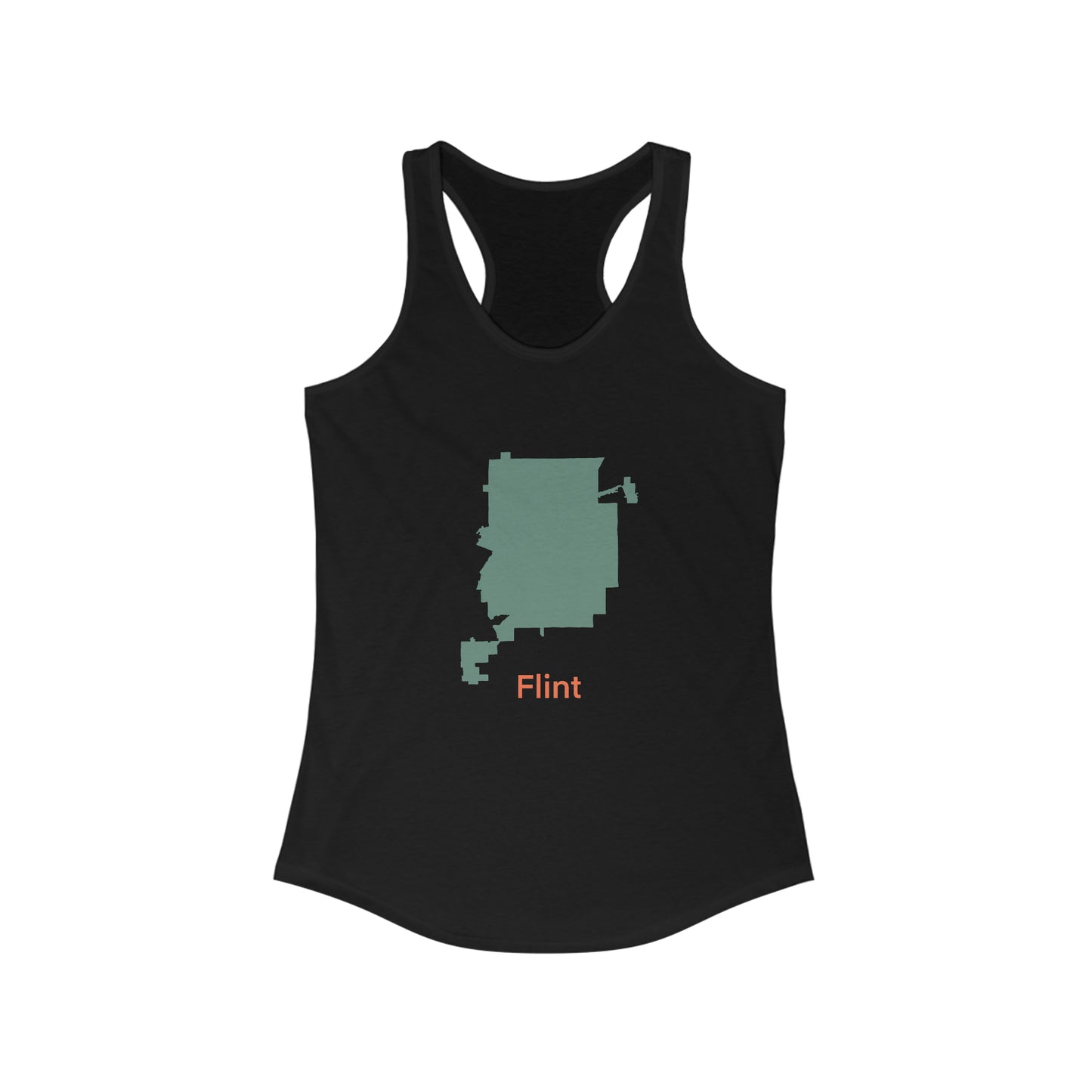 Flint in Mint Green Women's Ideal Racerback Tank