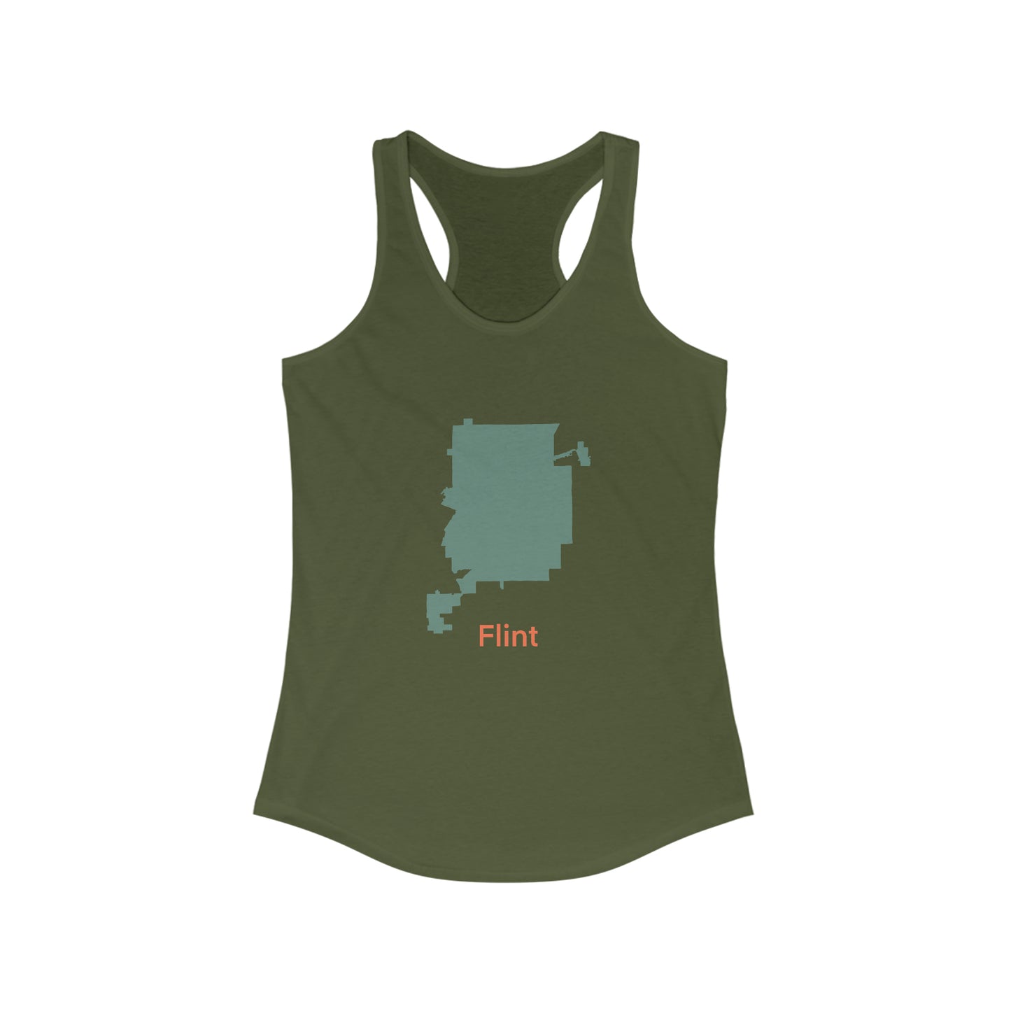 Flint in Mint Green Women's Ideal Racerback Tank