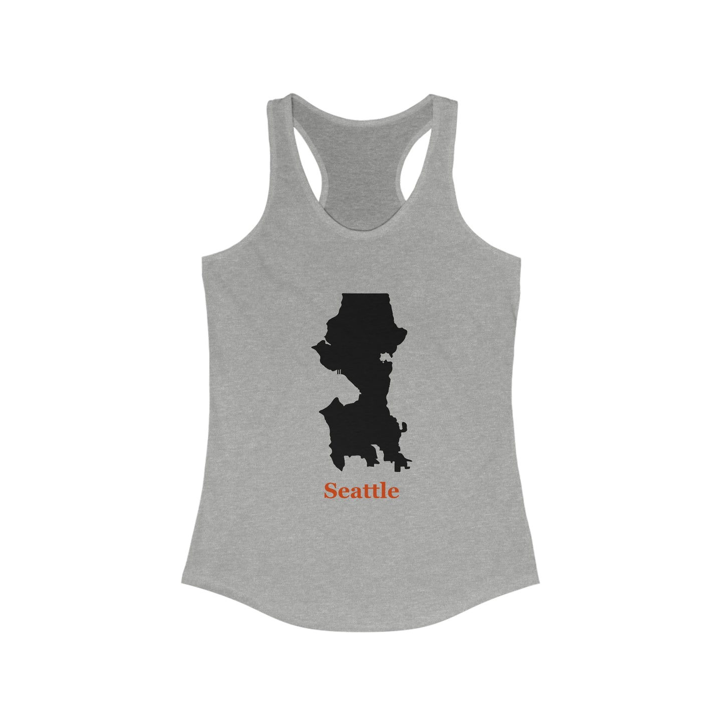 Seattle in Black Women's Ideal Racerback Tank