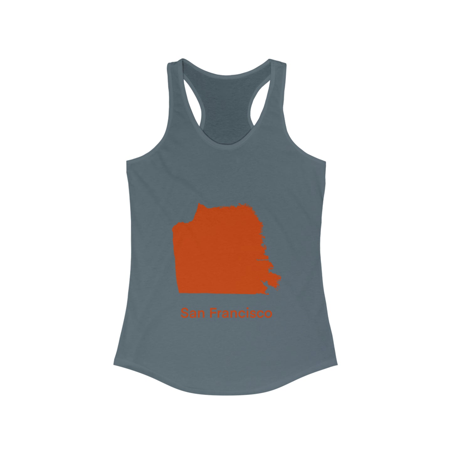 San Francisco Orange Red Women's Ideal Racerback Tank