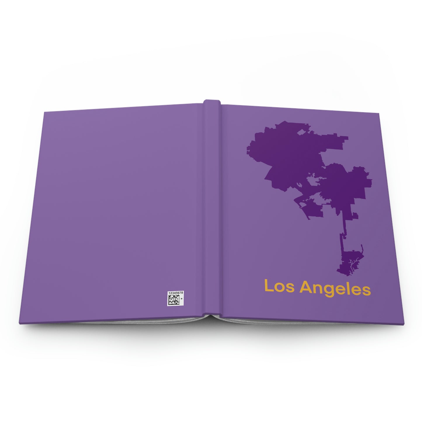 Los Angeles Purple and Yellow Hardcover Journal Matte