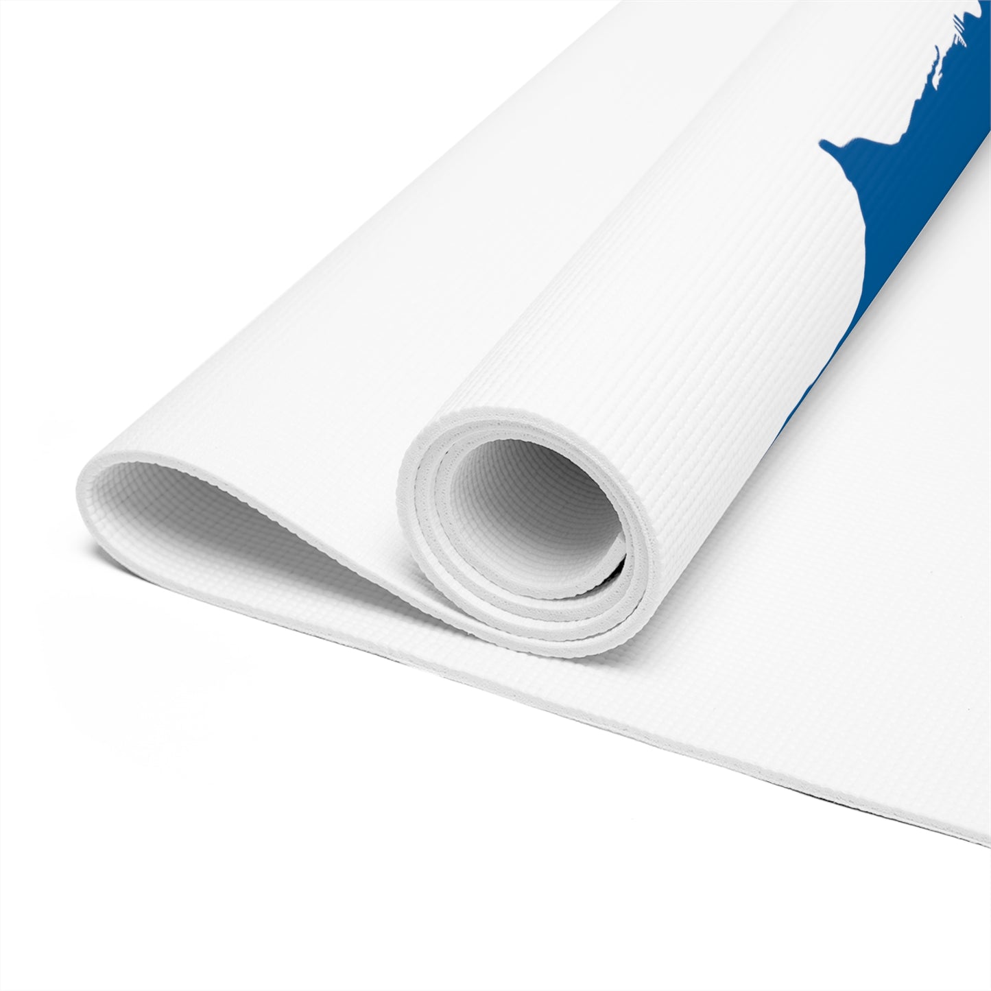 White Foam Yoga Mat - San Francisco Blue