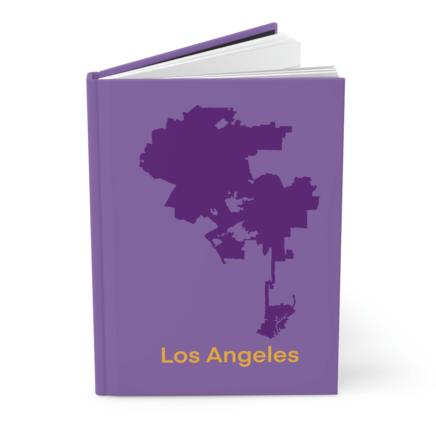 Los Angeles Purple and Yellow Hardcover Journal Matte