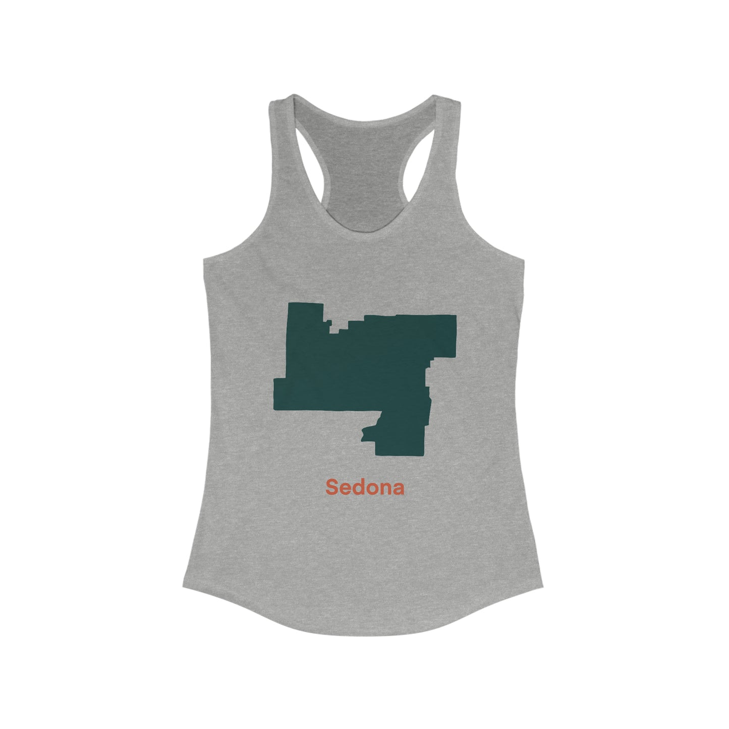 Sedona Green Rust Orange Women's Ideal Racerback Tank