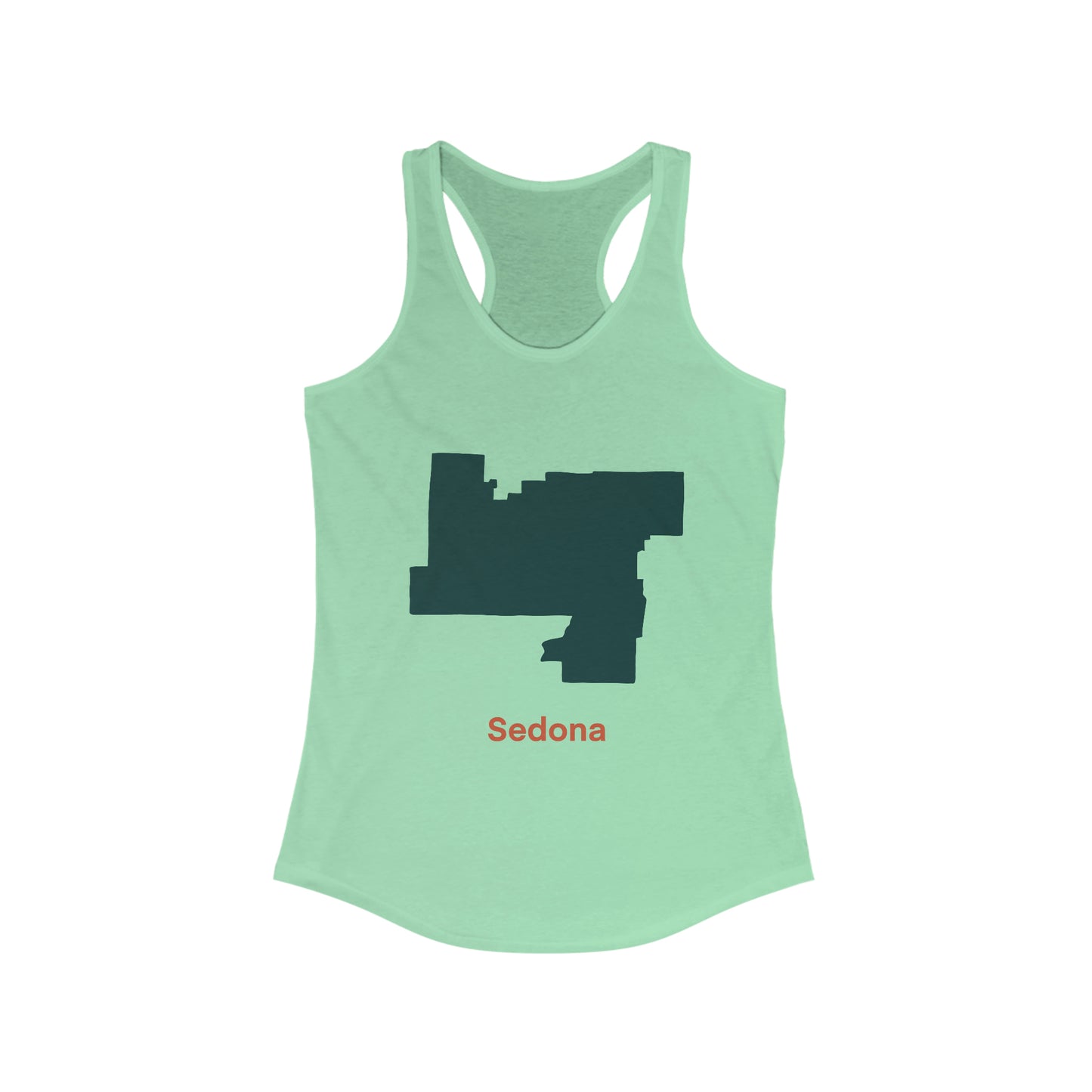 Sedona Green Rust Orange Women's Ideal Racerback Tank