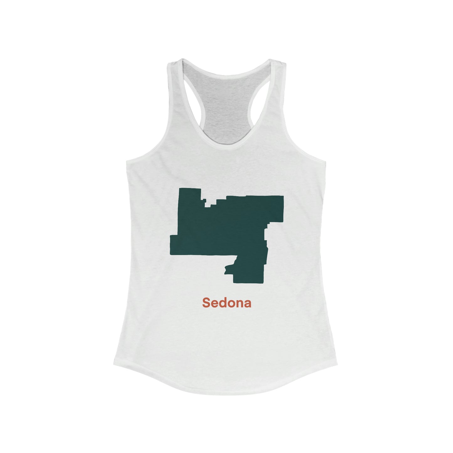 Sedona Green Rust Orange Women's Ideal Racerback Tank