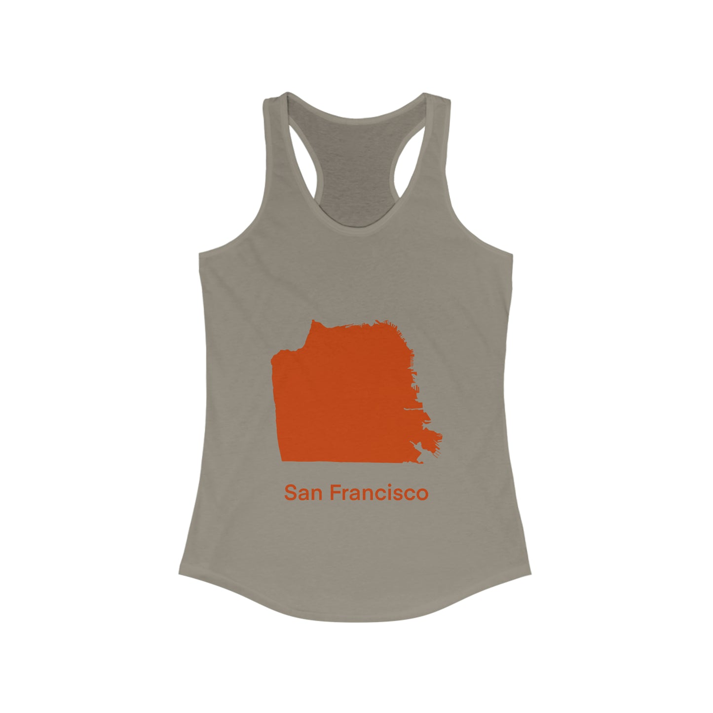 San Francisco Orange Red Women's Ideal Racerback Tank