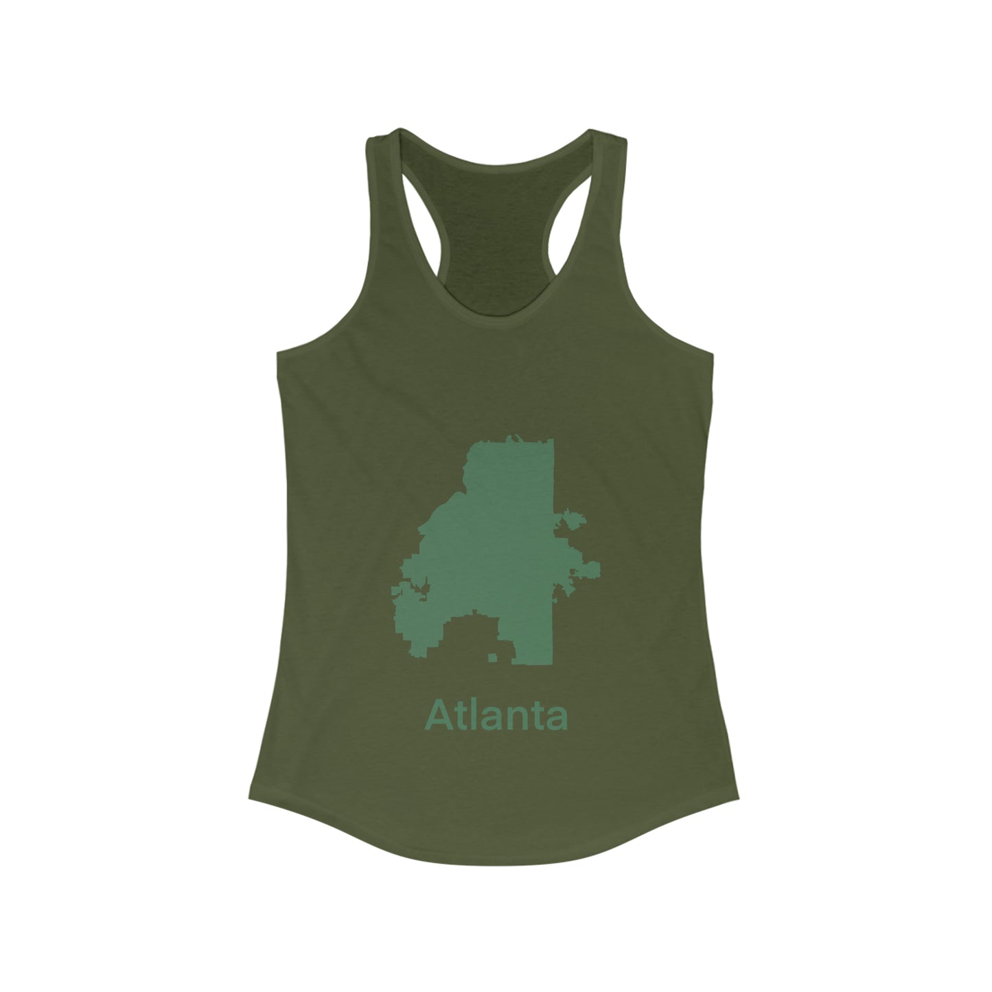 Atlanta Green Mint Women's Ideal Racerback Tank