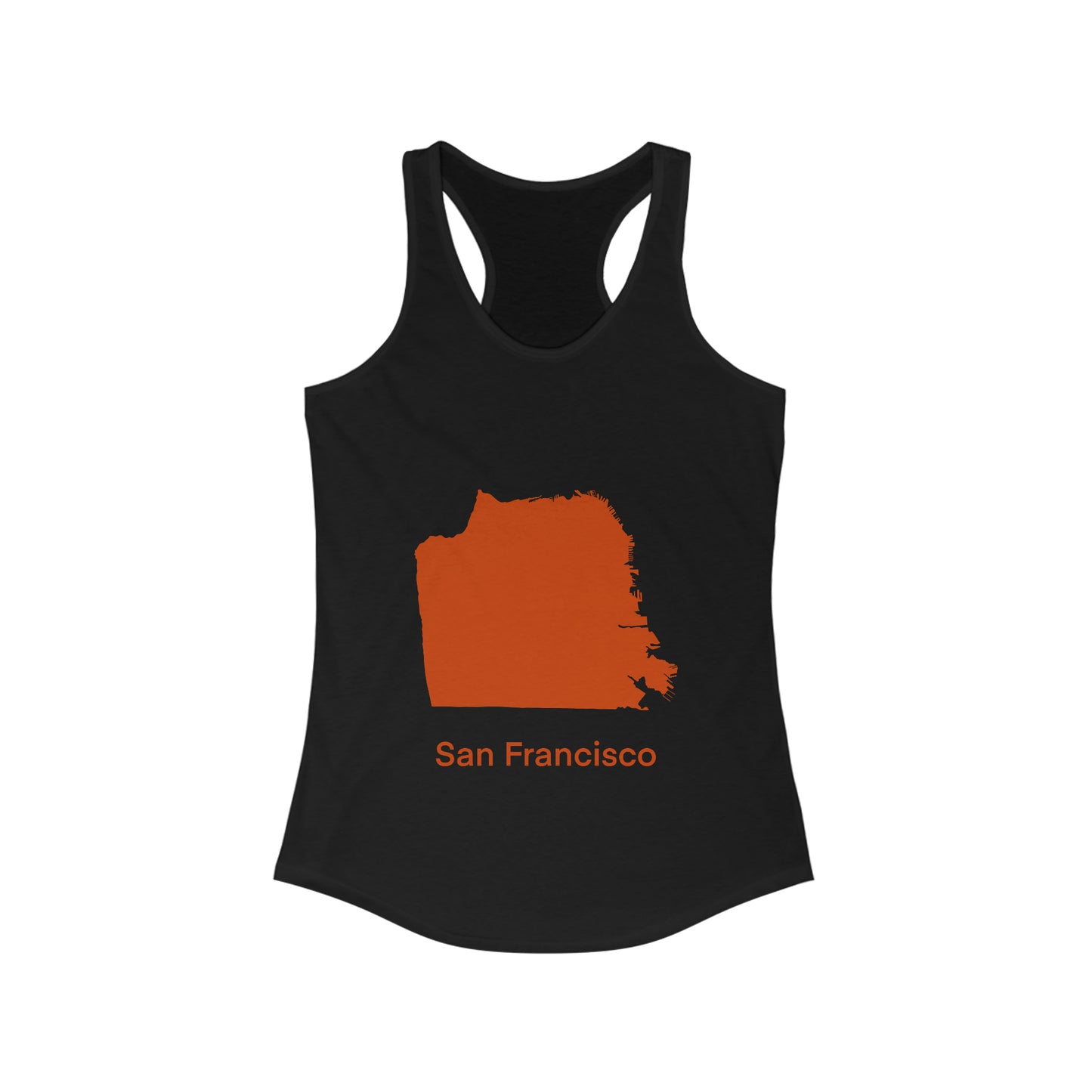 San Francisco Orange Red Women's Ideal Racerback Tank