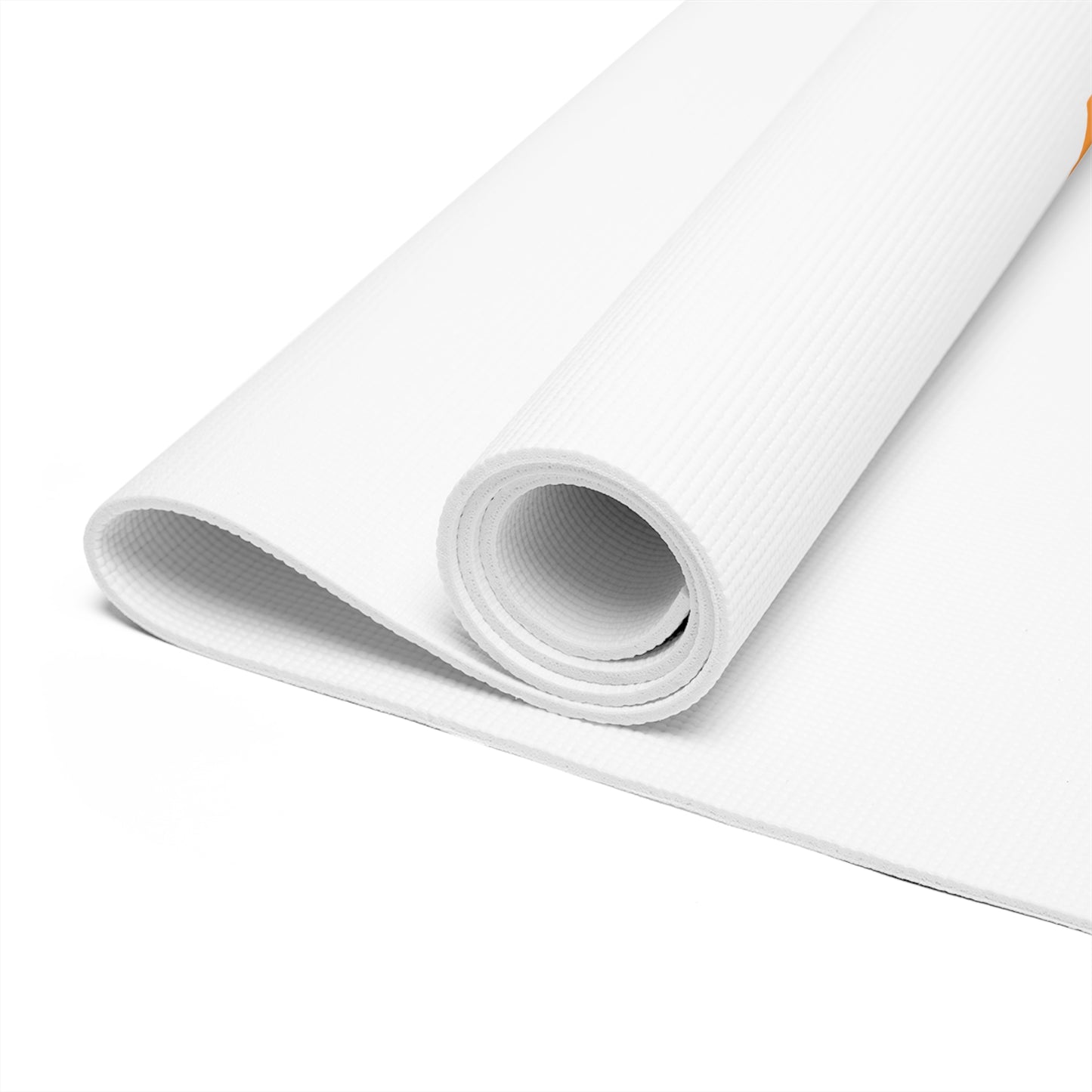 Foam Yoga Mat White - Miami Orange Hot Pink