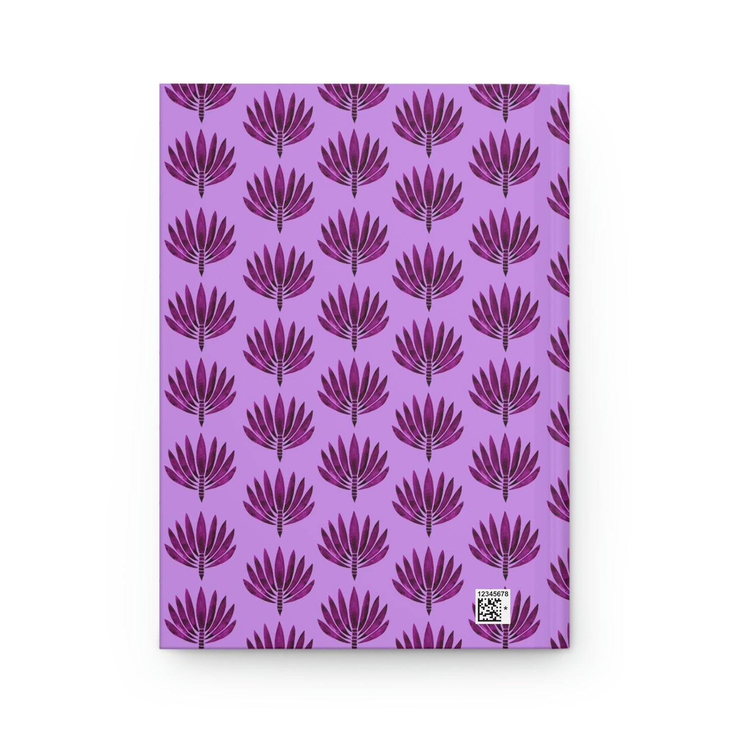 Yoga Journal - Violet Pink Flower Feather Hardcover Journal Matte