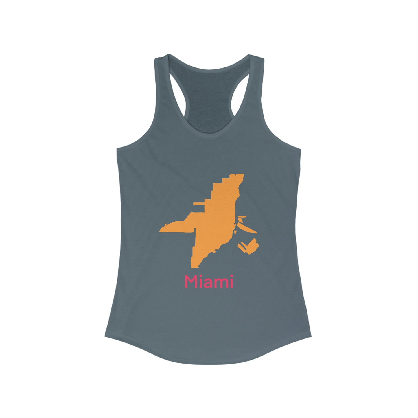 Miami Orange Hot Pink Women's Ideal Racerback Tank