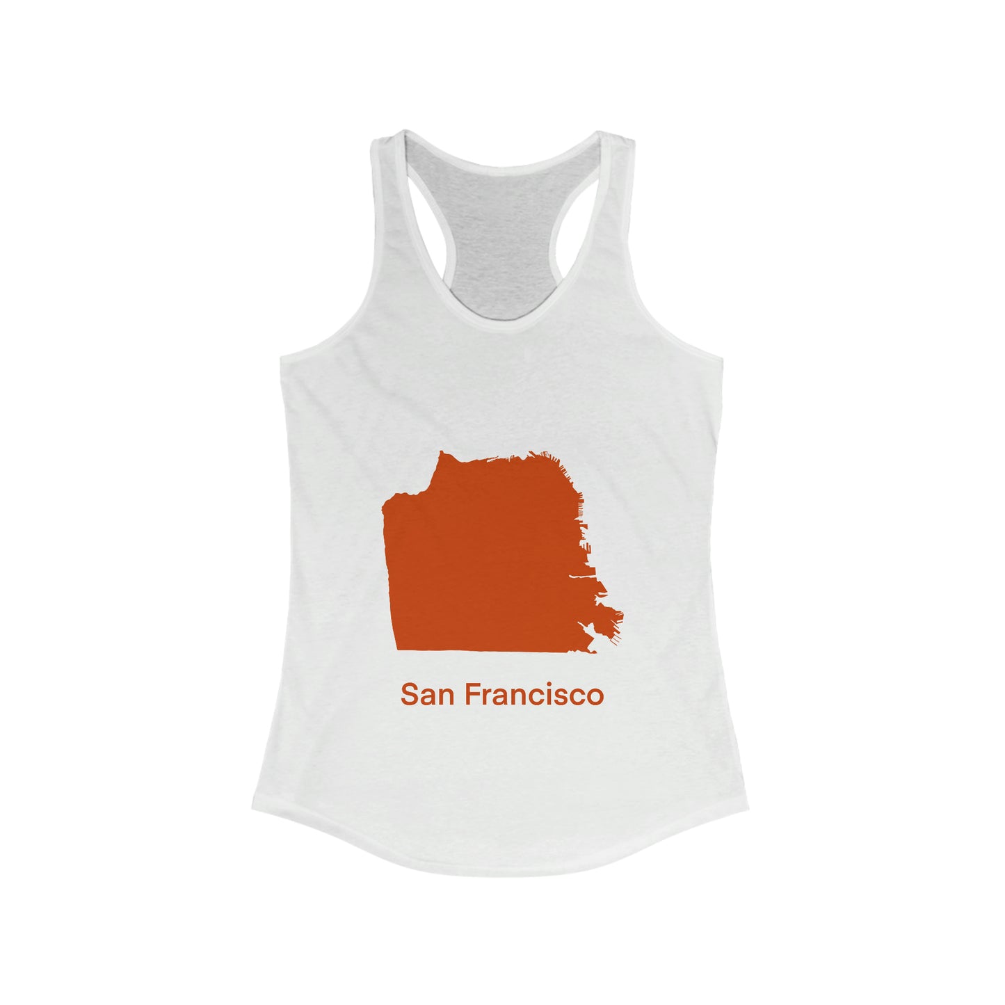 San Francisco Orange Red Women's Ideal Racerback Tank