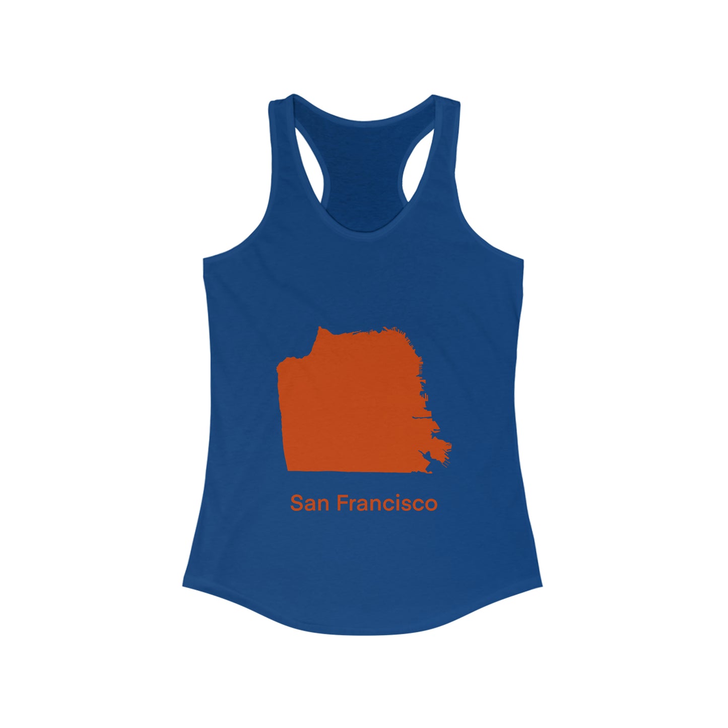 San Francisco Orange Red Women's Ideal Racerback Tank