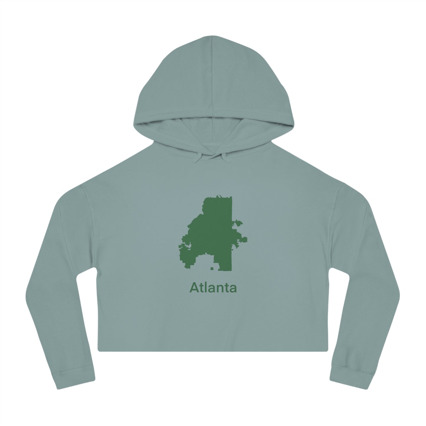 Atlanta Green Women’s Cropped Hooded Sweatshirt