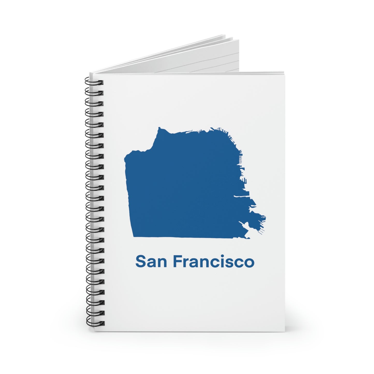 San Francisco Blue Spiral Notebook - Ruled Line