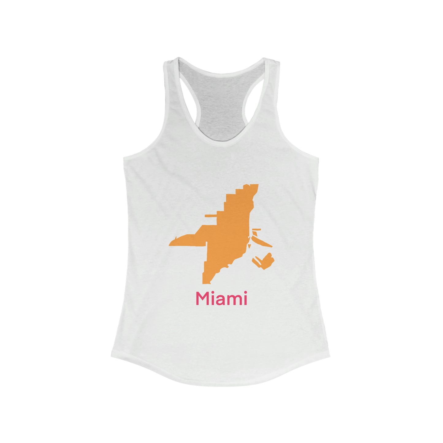 Miami Orange Hot Pink Women's Ideal Racerback Tank