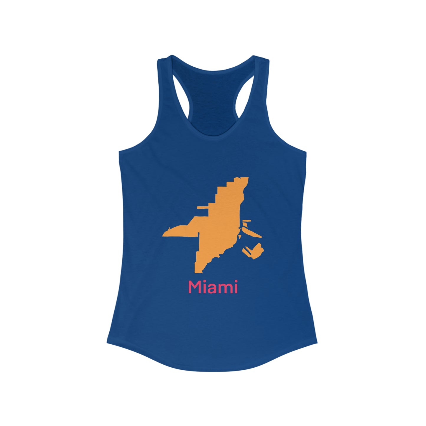 Miami Orange Hot Pink Women's Ideal Racerback Tank