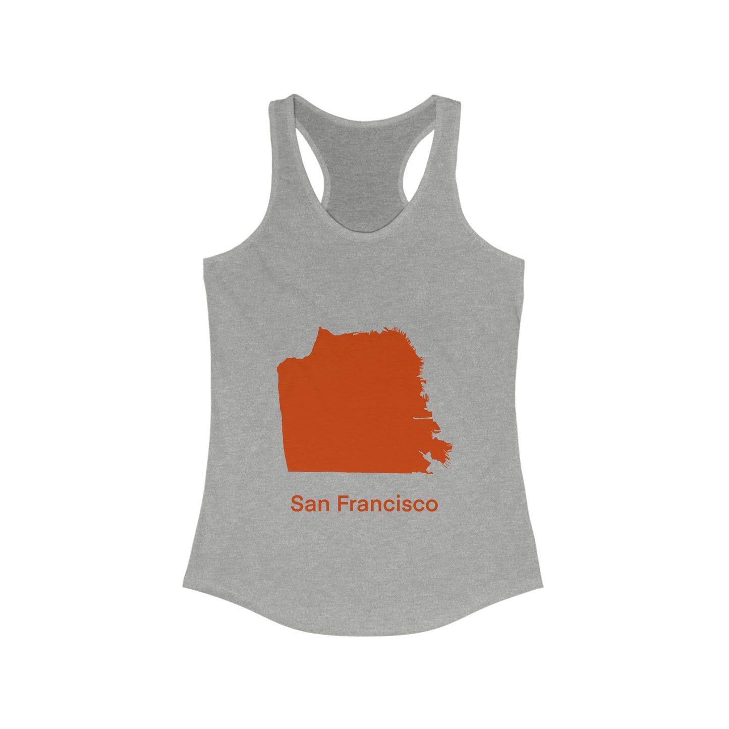 San Francisco Orange Red Women's Ideal Racerback Tank