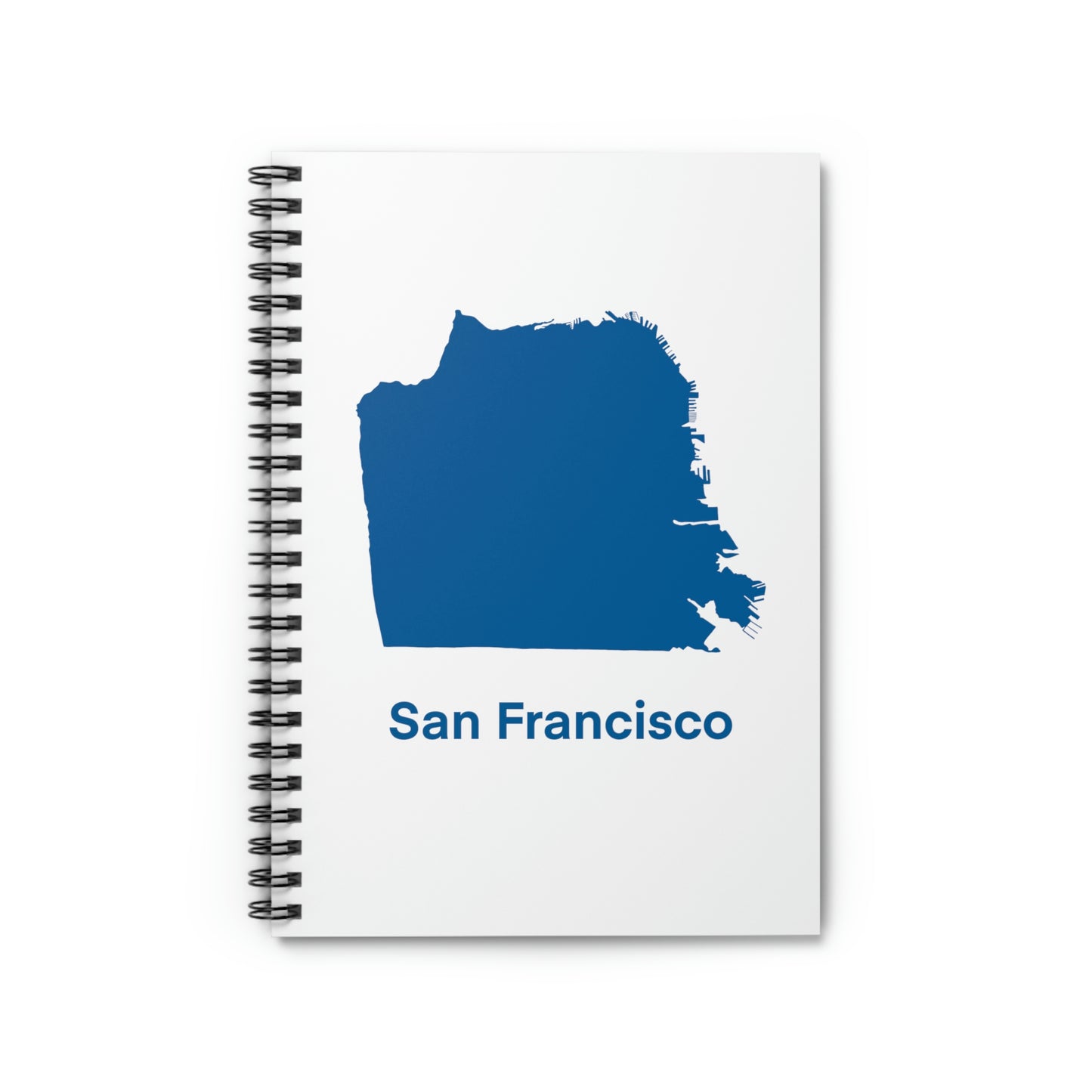 San Francisco Blue Spiral Notebook - Ruled Line